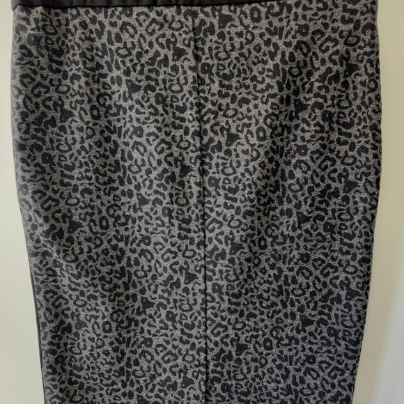 Rickis Gray Black Leopard Animal Print Pencil Skirt Stretchy Mini Bodycon Sexy - Picture 4 of 7